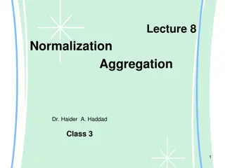 Database Normalization and Aggregation Concepts