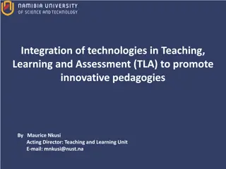 Integration of Technologies in Teaching, Learning, and Assessment for Innovative Pedagogies