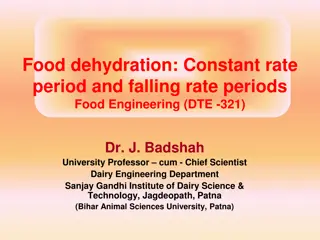 Food Dehydration: Constant vs. Falling Rate Periods