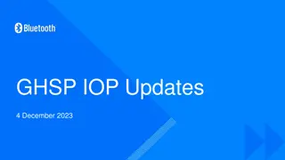 GHSP IOP & ESLP Progress Updates - December 2023