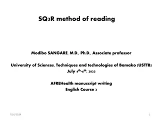 Effective Study Methods: SQ3R Reading Technique by Modibo SANGARE, M.D., Ph.D.