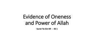 Reflections on the Oneness and Power of Allah in Quranic Verses