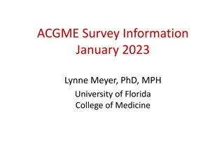 ACGME Survey Information January 2023 Overview