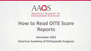 OITE Score Reports: A Comprehensive Guide for Orthopaedic Surgeons