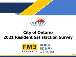 City of Ontario 2021 Resident Satisfaction Survey Results