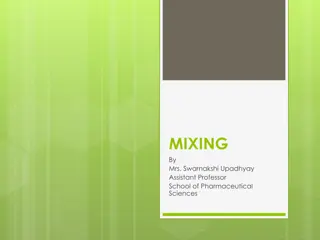 Mixing Processes in Pharmaceutical Sciences