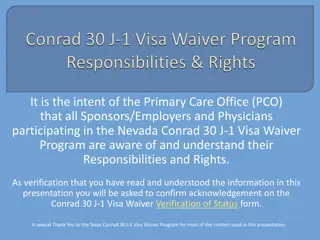 Responsibilities and Rights in Nevada Conrad 30 J-1 Visa Waiver Program