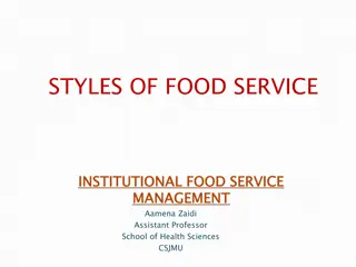 Various Styles of Food Service Management Explained