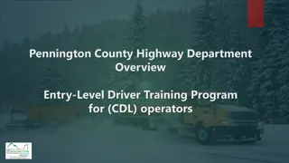 Entry-Level Driver Training Program for CDL Operators in Pennington County Highway Department
