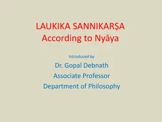 Understanding Perception in Nyaya Philosophy: An Introduction to Laukika Sannikara