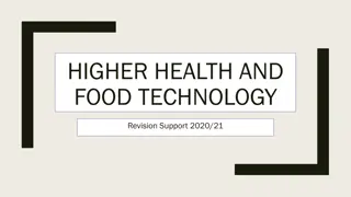 Higher Health and Food Technology Revision Support 2020/21