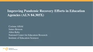 Enhancing Pandemic Recovery Efforts in Education Agencies