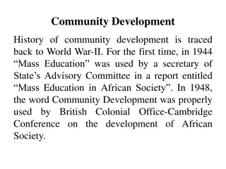 Evolution of Community Development Since World War II