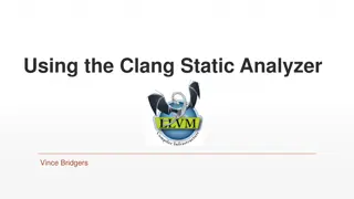 The Clang Static Analyzer by Vince Bridgers