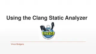 Understanding the Clang Static Analyzer by Vince Bridgers
