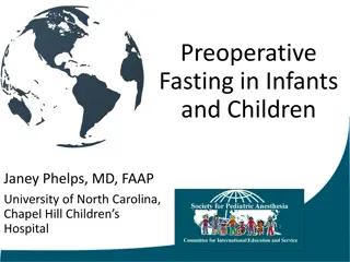 Preoperative Fasting in Infants and Children: Guidelines and History