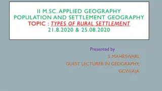 Types of Rural Settlements in Geography