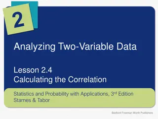 Correlation in Two-Variable Data Analysis