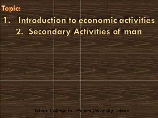 Secondary Economic Activities in Lahore College for Women University