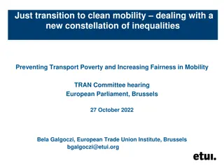 Just Transition to Clean Mobility: Addressing Transport Poverty and Inequalities in the Energy Crisis