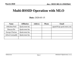 Multi-BSSID Operation with MLO Overview and Signaling Considerations