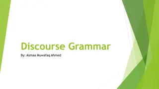 Discourse Grammar and Cohesion in Linguistics