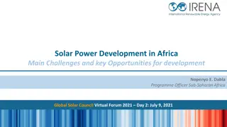 Challenges and Opportunities in Solar Power Development in Africa