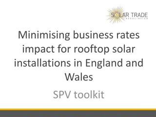 Minimising Business Rates Impact for Rooftop Solar Installations in England and Wales SPV Toolkit