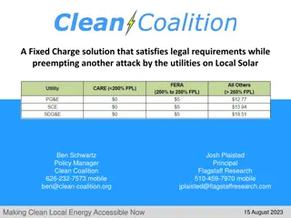 Clean Coalition's Fixed Charge Proposal for Local Solar Energy