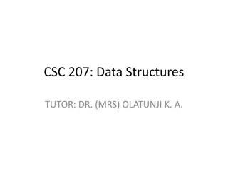 Data Structures in CSC 207 with Dr. Olatunji K. A.