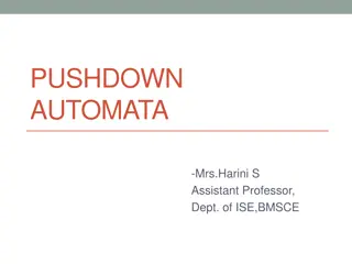 Pushdown Automata and Language Acceptance