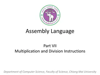 Multiplication and Division Instructions in Assembly Language