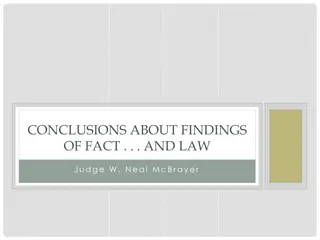 The Distinction Between Findings of Fact and Conclusions of Law