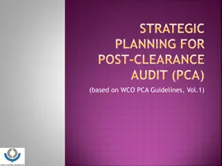 Strategic Planning for Post-Clearance Audit (PCA) Based on WCO Guidelines