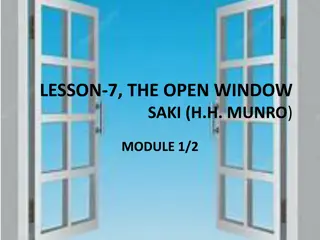 Analysis of 'The Open Window' by Saki - Key Characters and Plot Points