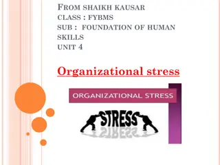 Organizational Stress: Impact on Performance and Coping Strategies