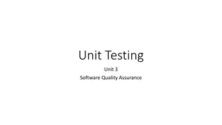 Software Quality Assurance: Understanding Unit Testing and Boundary Value Testing