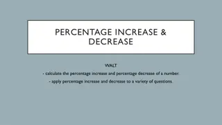 Percentage Increase and Decrease in Mathematics