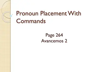 Pronoun Placement with Commands in English and Spanish