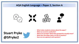 Enhancing Teaching Strategies for AQA English Language Paper 2, Section A