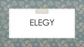 Elegy: A Poetic Tribute to the Deceased