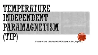 Temperature Independent Paramagnetism (TIP) and Anomalous Magnetic Moments in Metal Ions