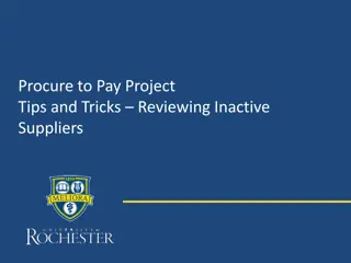 Effective Strategies for Reviewing Inactive Suppliers in Procure-to-Pay Projects