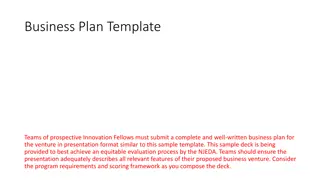 Innovation Fellows Business Plan Sample Template
