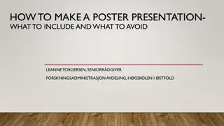 Effective Strategies for Creating a Informative Poster Presentation