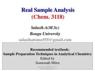 Systematic Analysis of Real Samples in Analytical Chemistry