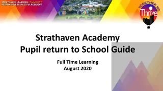 Strathaven Academy Full-Time Learning Return to School Guide August 2020