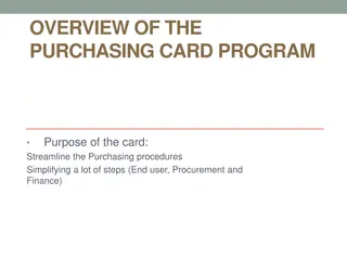 Streamlining Purchasing Procedures with P-Card Program