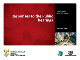 National Treasury Responses to Public Hearings - Cross-Cutting Issues Update