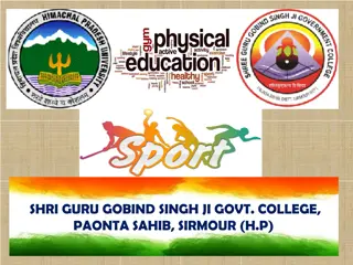 Exploring Intramural and Extramural Sports at Shri Guru Gobind Singh Ji Govt. College